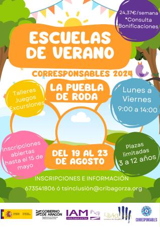 Escuela de Verano del 19 al 23 de agosto en La Puebla de Roda